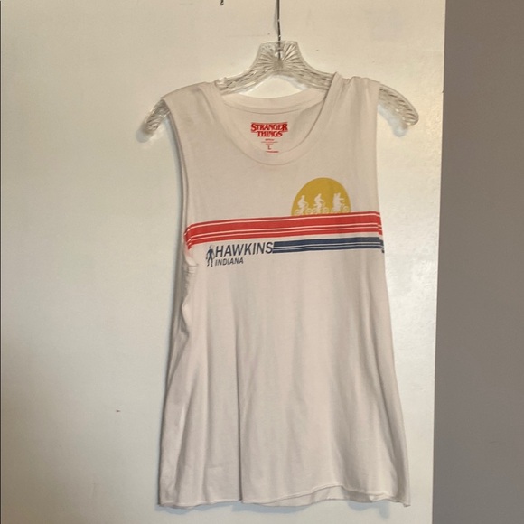 Stranger Things Tops - Stranger Things White Sleeveless Top